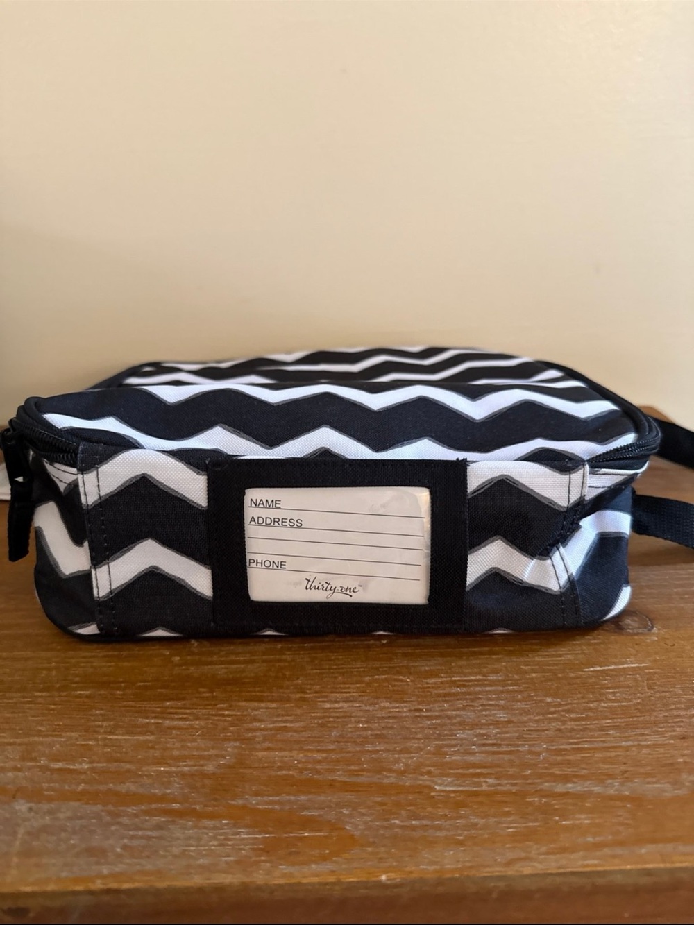 thirty-one Black & White Chevron Toiletry Trave